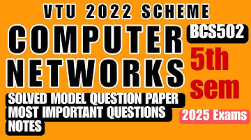 COMPUTER NETWORKS BCS502 SOLVED MODEL QUESTION PAPER || NOTES || IMPORTENT QUESTIONS || VTU 2025
