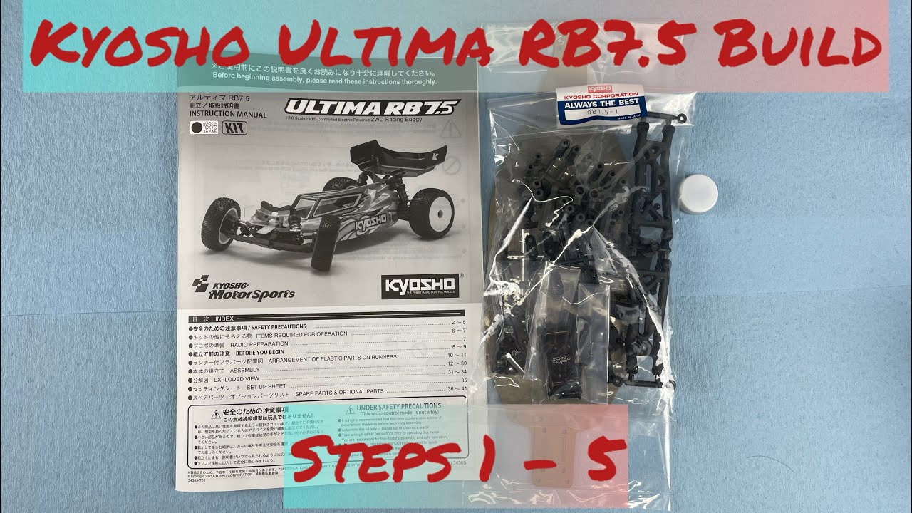 Kyosho Ultima RB7.5 Build - Steps 1 - 5 - YouTube