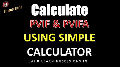 How to calculate PVIFA and PVIF in DJ- 240D plus simple calculator