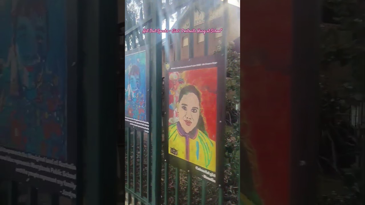 Art That Speaks – Girls’ Portraits Hung at School 