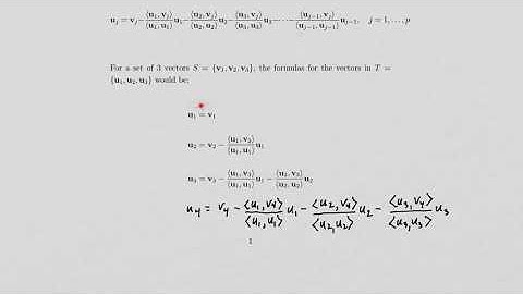 Gram-Schmidt Orthogonalization