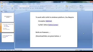 Install MiKTeX  With TeXnicCenter Part I