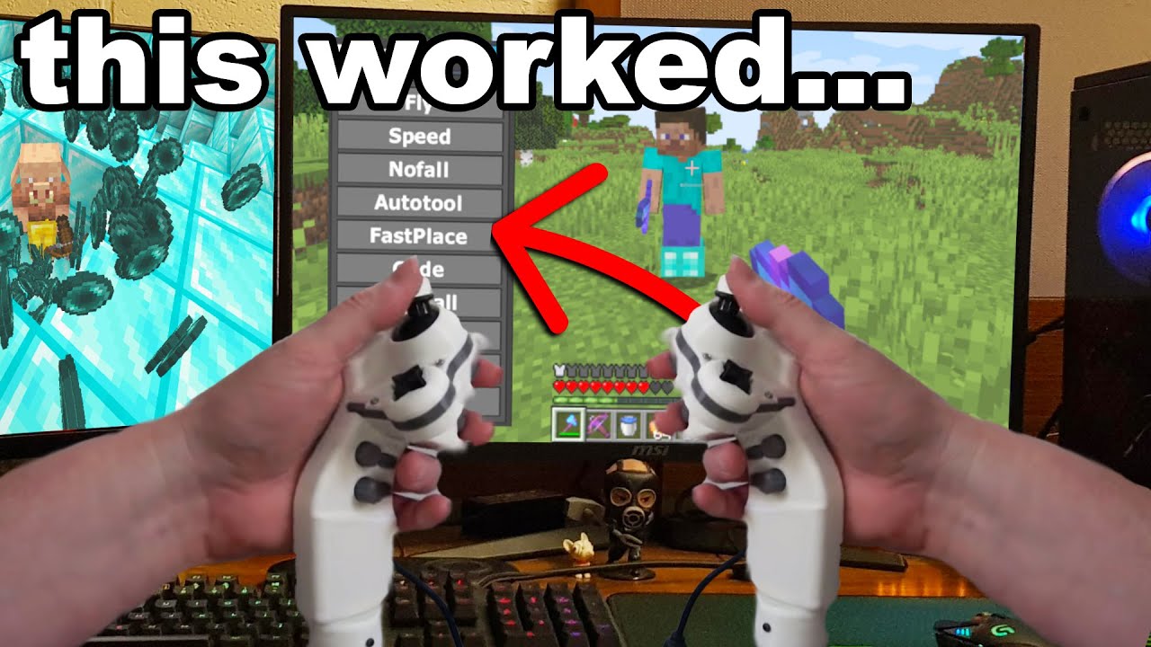 Fooling My Friend With A Hacked Minecraft Controller...