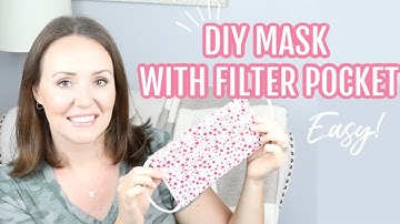 HOW TO SEW A MEDICAL FACE MASK WITH FILTER POCKET \\ DIY FACE MASK TUTORIAL FOR HOSPITALS