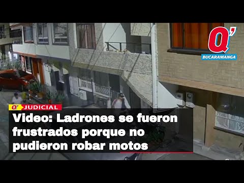 Ladrones se fueron frustrados porque no pudieron robar dos motocicletas en Bucaramanga