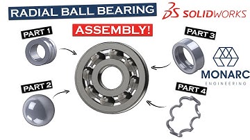 How to Design a Radial Ball Bearing in SolidWorks (Fully Functional Assembly!)