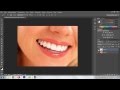 Отбеливание зубов в фотошопе