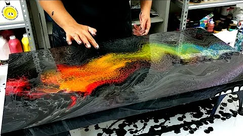 Rainbow Swipe Technique + Black and White Lacing ~...