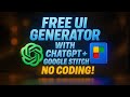 Design Websites Fast with ChatGPT &amp; Google Stitch (Free &amp; Easy)