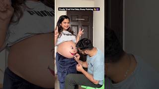 Viral Baby Bump Painting 🫟🎨 #pregnancy #babyshower