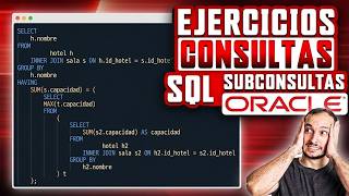 Curso SQL en Oracle 🚀 #28 | Ejercicios Prácticos de Subconsultas SQL en Oracle