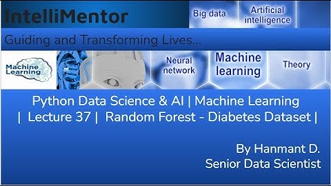 Python Data Science & AI | Machine Learning | Lecture 37: Random Forest - Diabetes Dataset