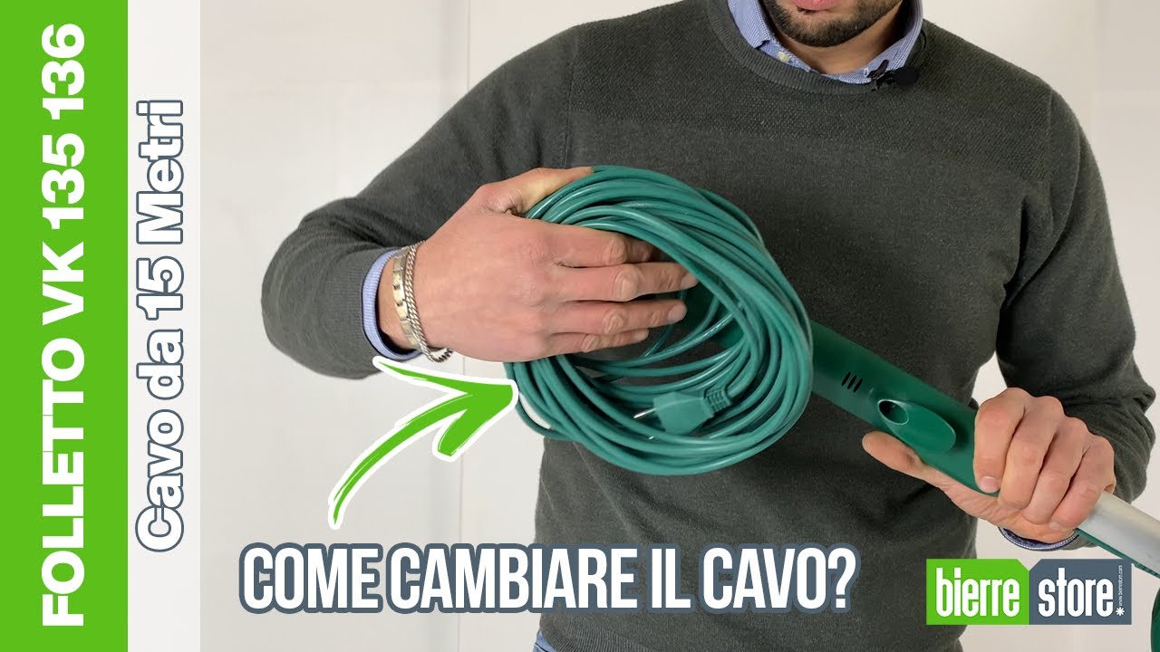 Cavo elettrico per folletto vk 135 vk 136 15 metri