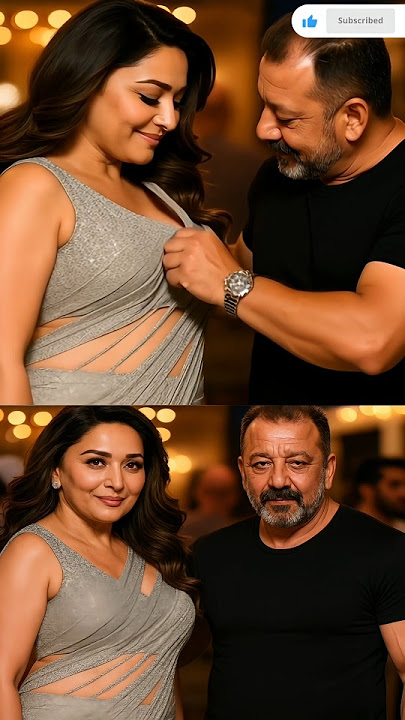 Sanjay Dutt and madhuri dixit enjoying #shortsfeed #trending #youtubeshorts #aishorts #shortvideo