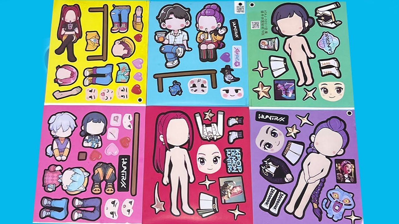 71 Minutes Satisfying💖Decorate with Sticker Book FAMILY SAJA BOYS KPOP DEMON HUNTERS🌈Unicorn Paper