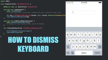 [Swift Tutorial] - How to dismiss the keyboard