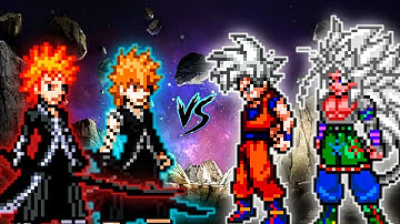 Ichigo V4 OP (all form) & Fullbring Ichigo VS Goku TP OP & Goku DBS V3.5 in Jump Force Mugen🔥