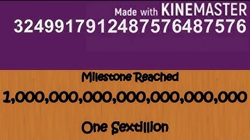 Numbers 1 - 1 Decillion 16x speed