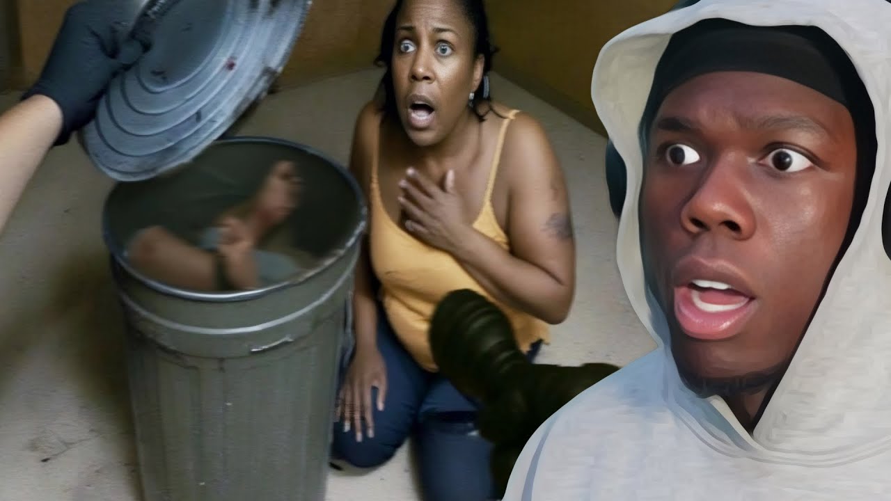Camera Captures LITTLE BODY Inside Trash Can - YouTube