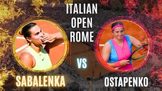 Aryna Sabalenka vs Jelena Ostapenko | Italian Open Rome | LIVE TENNIS WATCHALONG