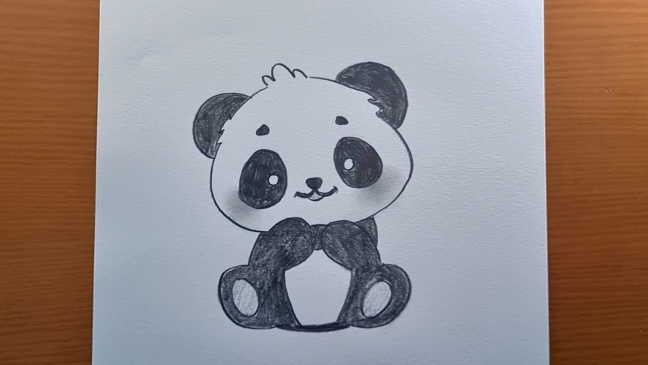 COMO DESENHAR UM PANDA KAWAII FÁCIL | desenhar panda com lápis - YouTube