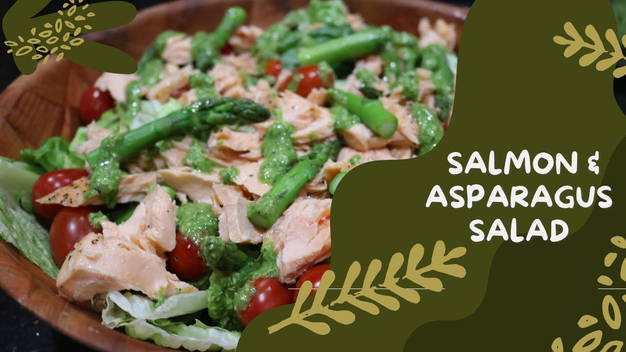 Salmon & Asparagus Salad With Pesto Dressing