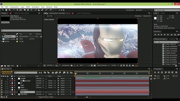 iron man Composition in after effects with element 3D Preview