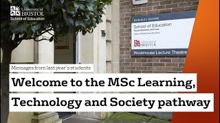 Messages from School of Education MSc Learning, Technology and Society students