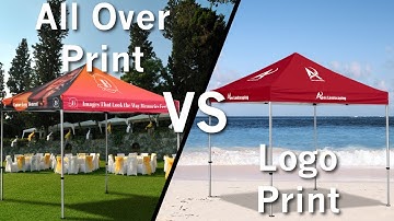 10x10 Pop Up Tent Printing Options: Logo VS All Over Print - Tex Visions