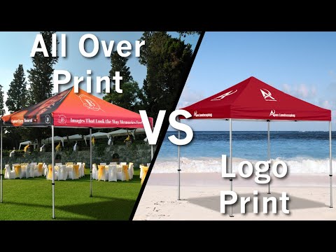 10x10 Pop Up Tent Printing Options: Logo VS All Over Print - Tex Visions