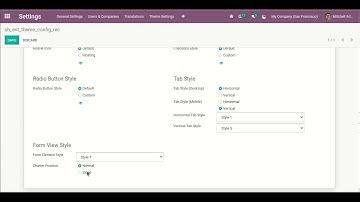 Enterprise Mate Theme - Form Chatter Position Odoo