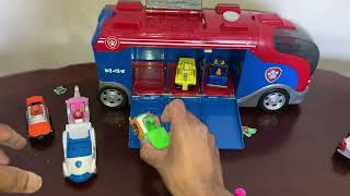 Paw patrol new toy bus with puppy cars kids video