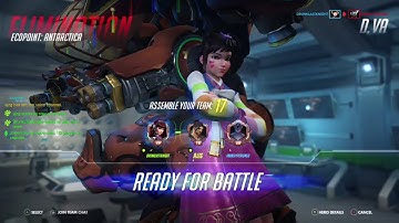 Overwatch 3v3 Elim D.VA 3-1