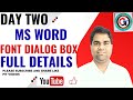 Font dialog box full details (Font and Advanced)#computer #msword #advance @g-nextcomputer