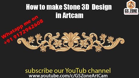 How to make  3D Ornaments for stone Carving #gszone #artcam #cnc #stone #router