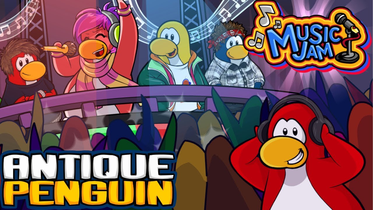 Antique Penguin - Music Jam Party Free Item Locations