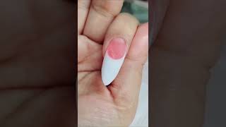 Polygel French-pink and white nail nailart nailextension polygelnails