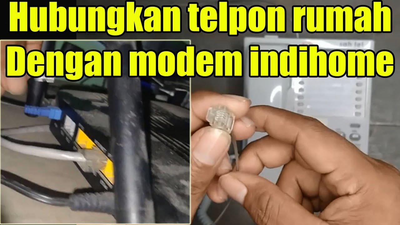 Tutorial hubungkan telpon rumah dengan modem indihome - YouTube
