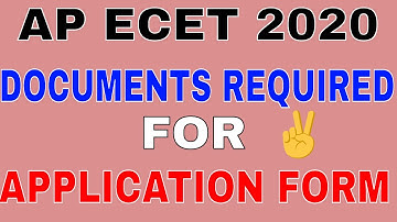 AP ECET 2020 | DOCUMENTS REQUIRED FPR APPLICATION | BSD