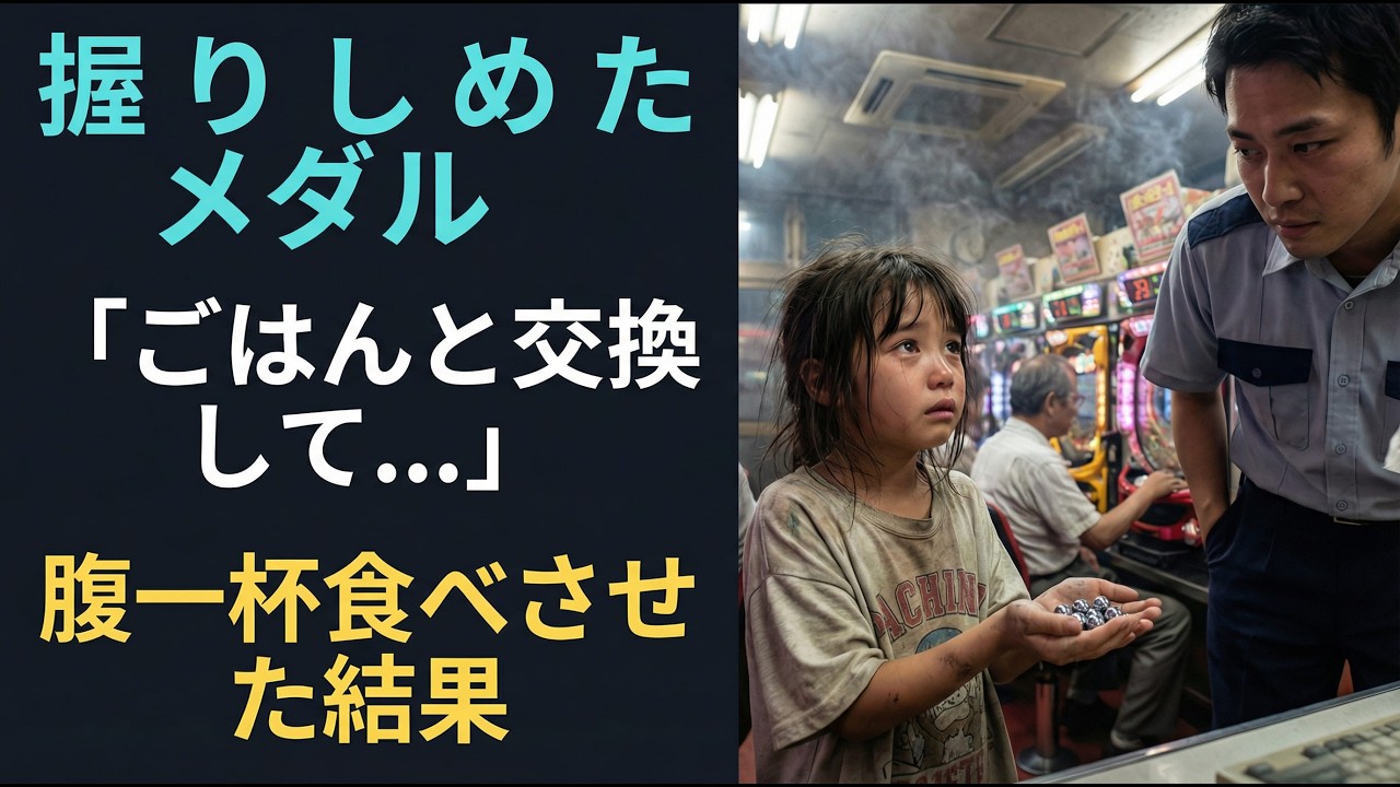 「このメダル、ごはんと交換して…」ゲームセンターで空腹に耐えかねた7歳の少女。自分のお弁当をあげたフリーターの青年を待ち受けていた、涙腺崩壊の運命の出会い… 【感動する話】