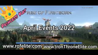 Rise of Firstborn April Event Calendar!