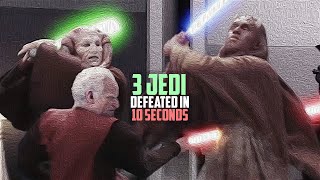 How Palpatine Defeated Three Jedi Masters in 10 Seconds