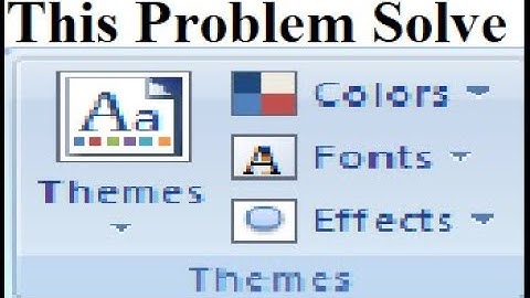Excel Ke Page Layout Tab Me Theme Block Ke Options Se Kya Hota Hai Or Unko Kaise Use Karte Hai ???