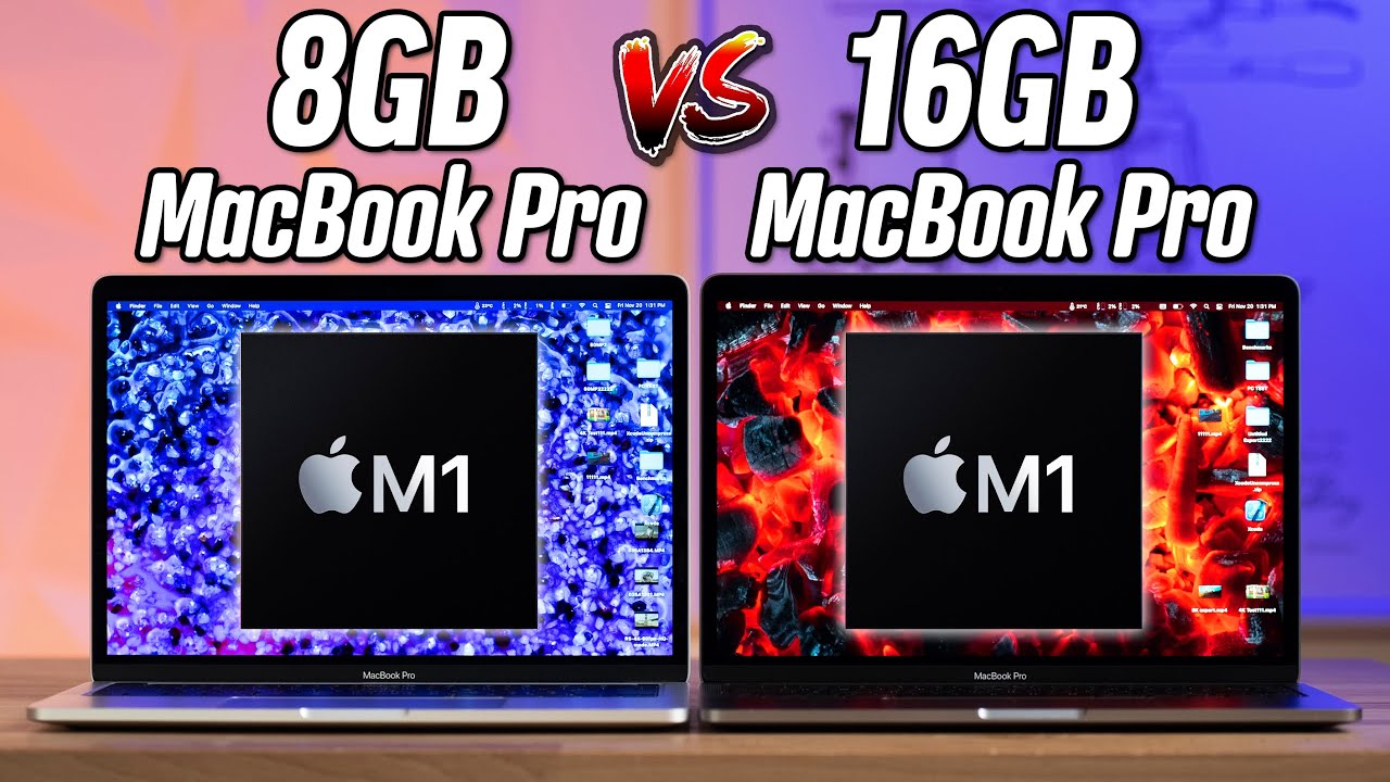 Как объём оперативной памяти влияет на скорость MacBook Pro с M1. Фото.