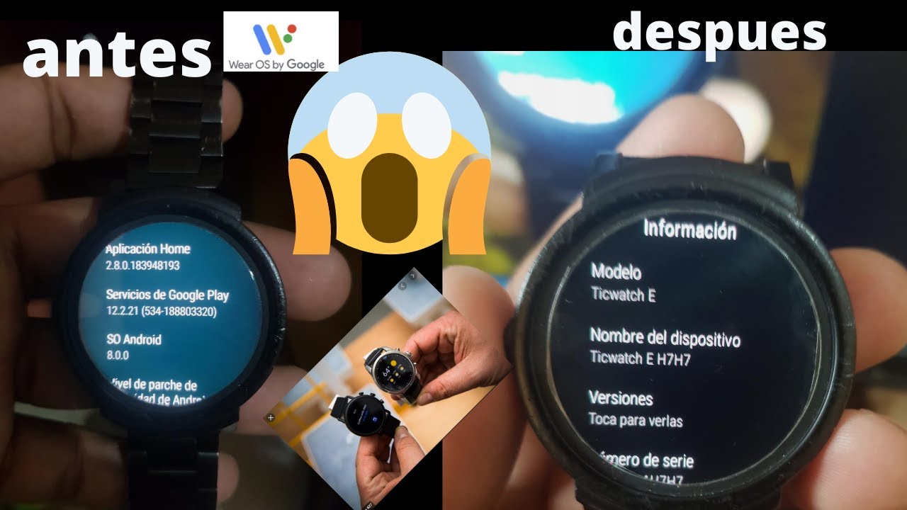 Ticwatch e, modo noche, darkmode ahorrar bateria fondo totalmente negro wear  os - YouTube