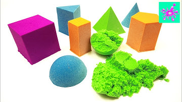Learn Colors with Geometric Solids | Learn 3D Shapes from Kinetic Sand | Learning Resources