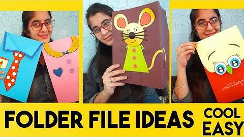 Easy File Cover Decoration Ideas | Folder Designs | How to make Handmade Folder