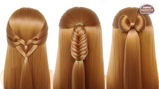 Download Lagu Open Hairstyle For Wedding Guest | Korean Ponytail Hairstyle Tutorial | Easy Half Ponytail Hairstyle MP3