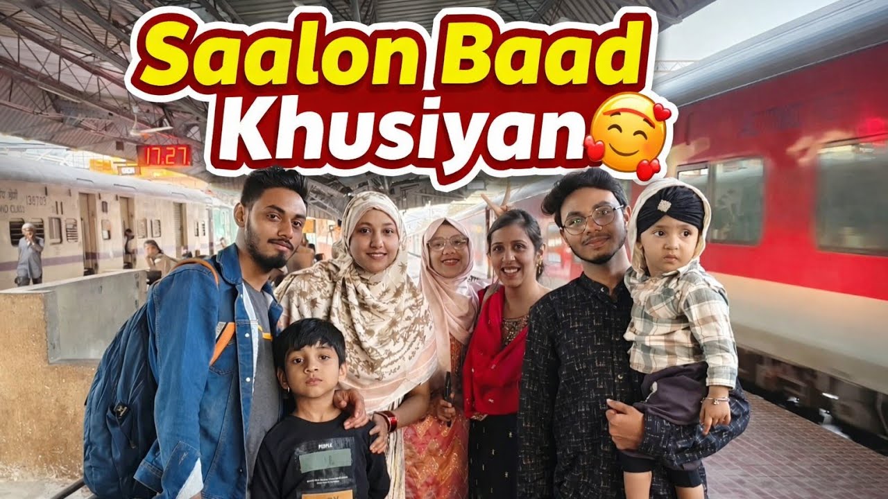 Saalon Baad Khusiyan 🤗 | Family Reunion at Railway Station | Emotional Family Vlog