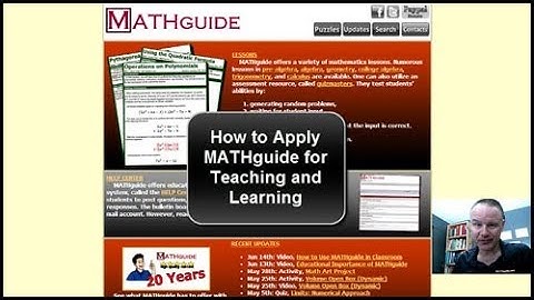How to Apply MATHguide for Teaching and Learning